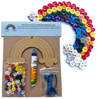 The brown box DIY Button Rainbow Mosaic Kit,Craft kit,Art and Craft Kit,DIY Kit,Hobby kit,Rainbow Theme Birthday Gift,Christmas Gift The brown box DIY Button Rainbow Mosaic Kit,Craft kit,Art and Craft Kit,DIY Kit,Hobby kit,Rainbow Theme Birthday Gift,Christmas Gift