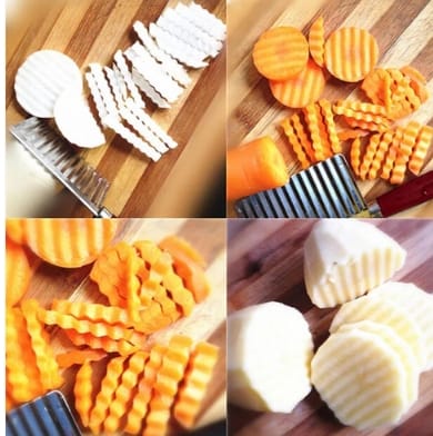 Stainless Steel Crinkle Cutter Knife for Salad and Vegetables Stainless Steel Crinkle Cutter Knife for Salad and Vegetables