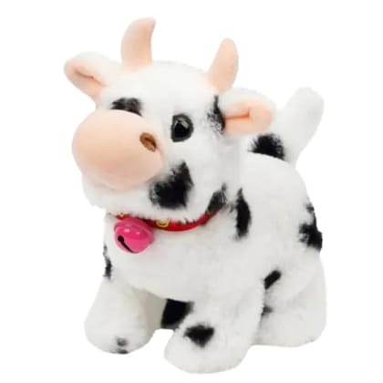 Walking Cow Soft Toy with Sound and Motion, Interactive Mooing Plush Cattle Toy for Children
