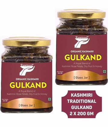 rawmest Gulkand Rose Petal Jam 400 gm Pack of 2