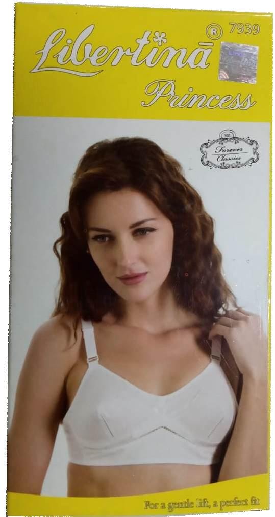 Libertina Pack of 2 Princess White Women's Cotton Non Padded Non-Wired Full Coverage Bra-34C