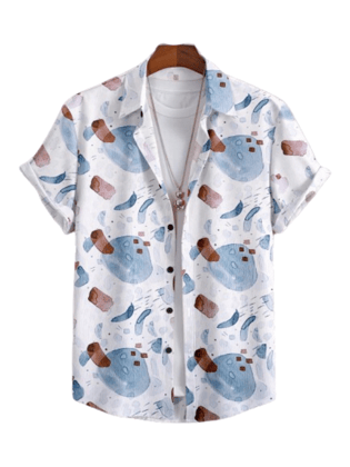 "Blue Lapis: Blue Stone Shirt by Glamastitch"-S