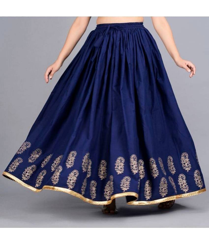 FABRR - Navy Cotton Women's Ball Gown Skirt ( Pack of 1 )