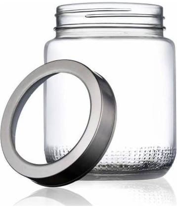 CROCO JAR Glass Transparent Spice Container ( Set of 2 )