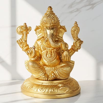 Brass Showpiece Ganesh Statue (BSMAS883 A)
