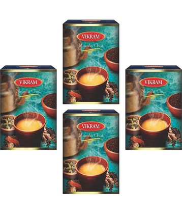 Vikram Masala Chai Twisted with 5 Spices,250 Gram Pack of 4 Assam Tea Powder Tea 1000 gm