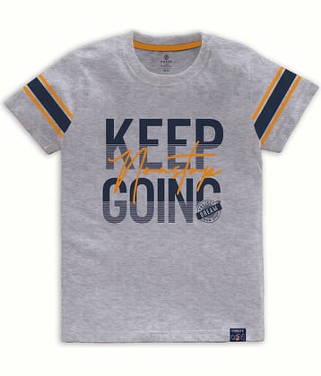 CODEZ Pack of 1 Boys Cotton Blend Polo T-Shirt ( Gray )