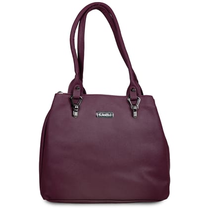 Jothi Lumira Premium Womens Handbag | Multi-Compartment Synthetic Leather Tote | Pebbled Finish | Soft Base | Water-Resistant | Maroon