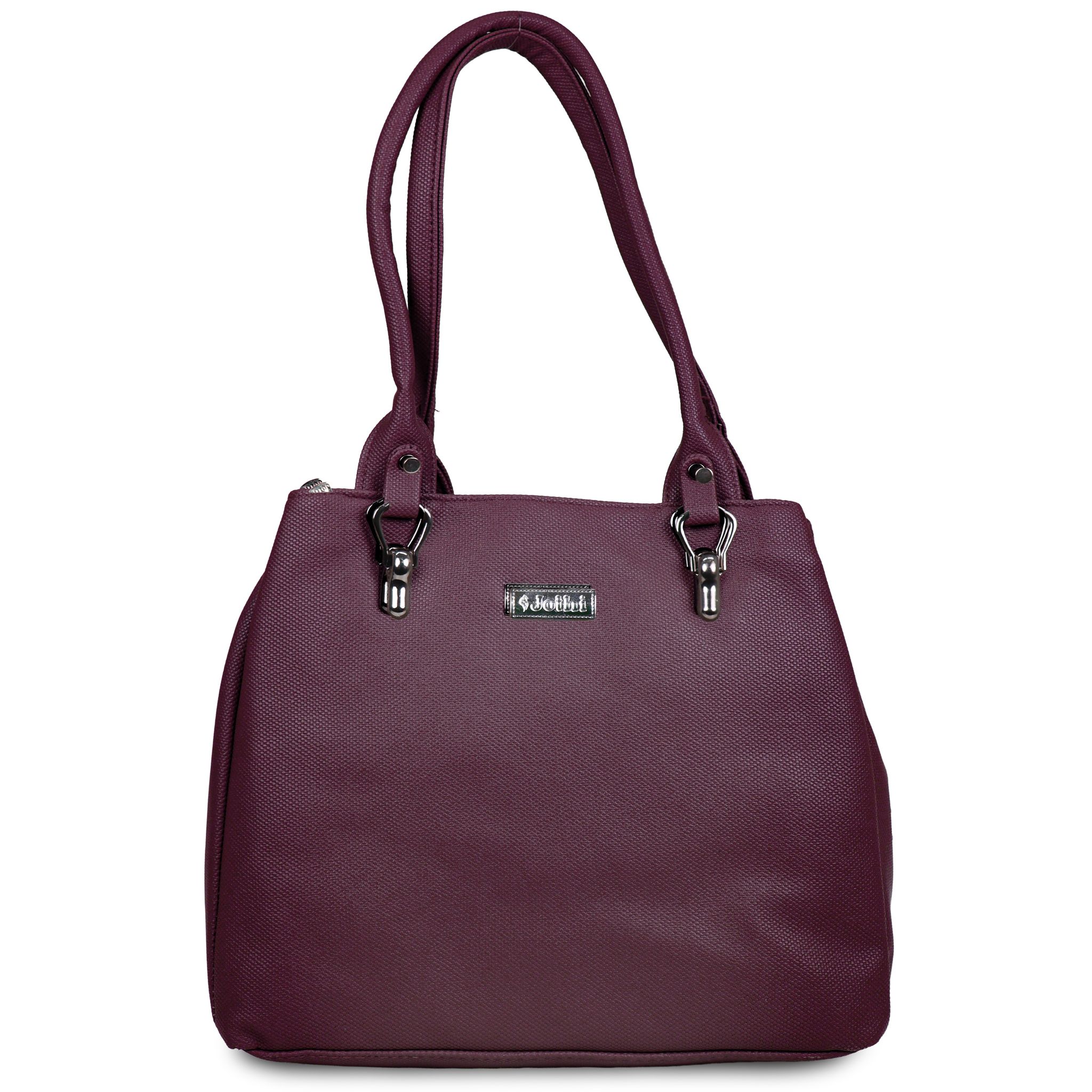 Jothi Lumira Premium Womens Handbag | Multi-Compartment Synthetic Leather Tote | Pebbled Finish | Soft Base | Water-Resistant | Maroon