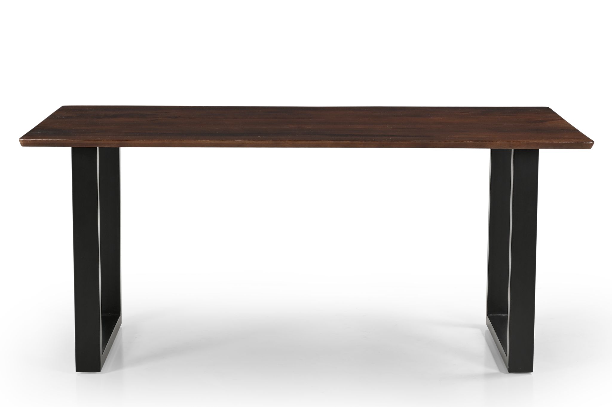 Wakeup India Sheesham Wood Table| Viscus Solid Wood Dining Cum Study Table with Iron Metal Leg and Sheesham Wood Top ( Raddish Walnut Colour Finish, 1 Year Warranty )