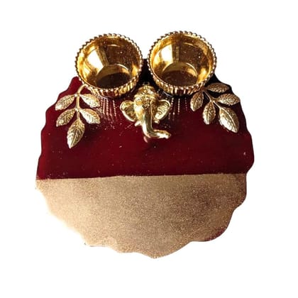 ART2ARTIST Resin Plate of Roli Chawal Platter for Rakhsha Bhandhan, Pooja Thali, Home Decorations,Diwali Gift | 4 Inch | Multicolor