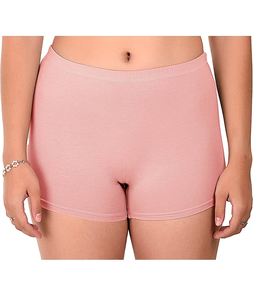 Elina Cotton Lycra Boys Short ( Peach , Pack of 1 )