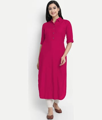 CARTSHOPY - Mint Green Rayon Women's Straight Kurti ( Pack of 1 )