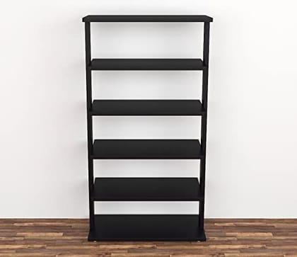 DAS Néstor Engineered Wood 6 Tier Shoe Rack Organizer Black Finish