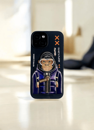 Nimmy Black Gorilla Embroidery Case for iPhone 11