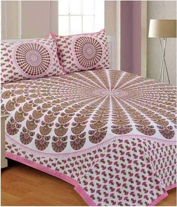 Bombay Spreads Cotton Double Bedsheet ( White )