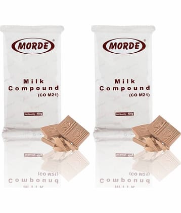 Morde Milk Chocolate Compound Slab (CO-M21) White Chocolate 400 g
