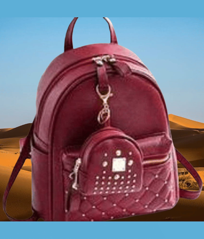 THE MONAINA CEAPT Backpack PU Set of 1 ( Maroon )
