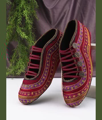 Anjaneya Creations Pink Women's Juttis