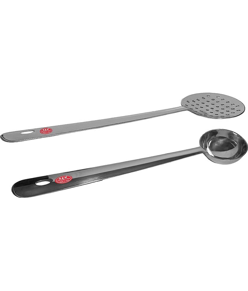 A & H ENTERPRISES - Steel Stainless Steel Serving Spoon ( Pack of 2 )