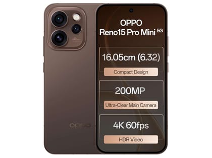 Oppo Reno 15 Pro Mini 5G Smartphone 12GB RAM, 256GB Storage, Elegant Design - Cocoa Brown