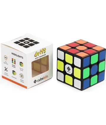 Cubelelo Drift 3x3 Black Speedcube Puzzle for Kids & Adults Magic Speedy Stress Buster Brainstorming Puzzle Cube (Multicolor)