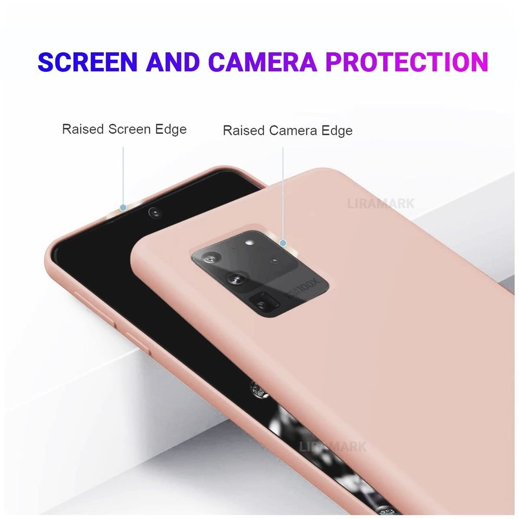 LIRAMARK Liquid Silicone Soft Back Cover Case for Samsung Galaxy S20 Ultra / S20 Ultra 5G