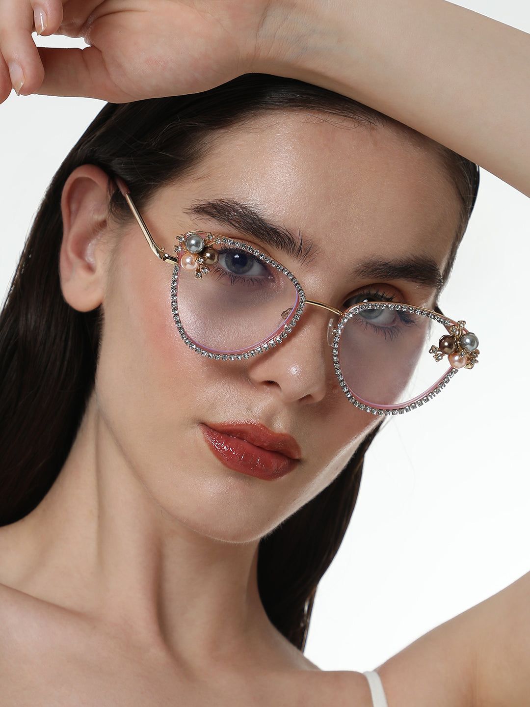 The Fleur Cateye Sunglasses - Baby Pink-Sunglass