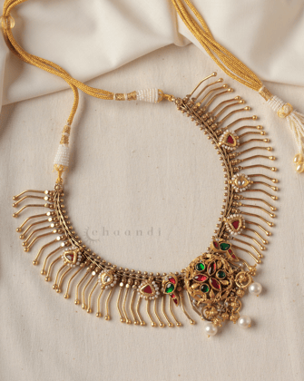 Gold Polish Silver Necklace CHN1569