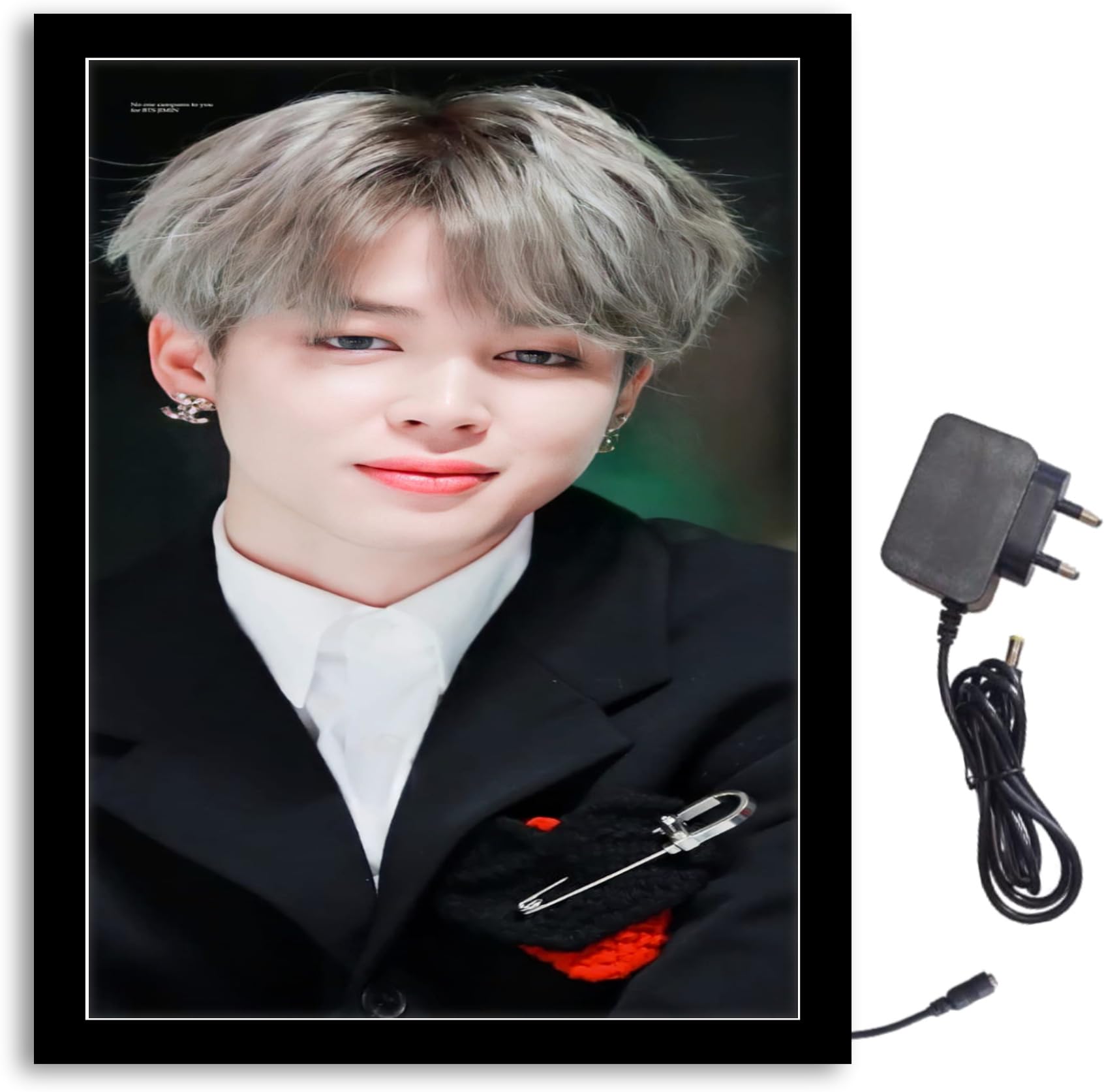 NOKKES Bts Light Photo Frame 8X10 inch Led Light photo Frame With Light Adaptor Led Light Photo Frame Black Color Photo Frame_AQW186