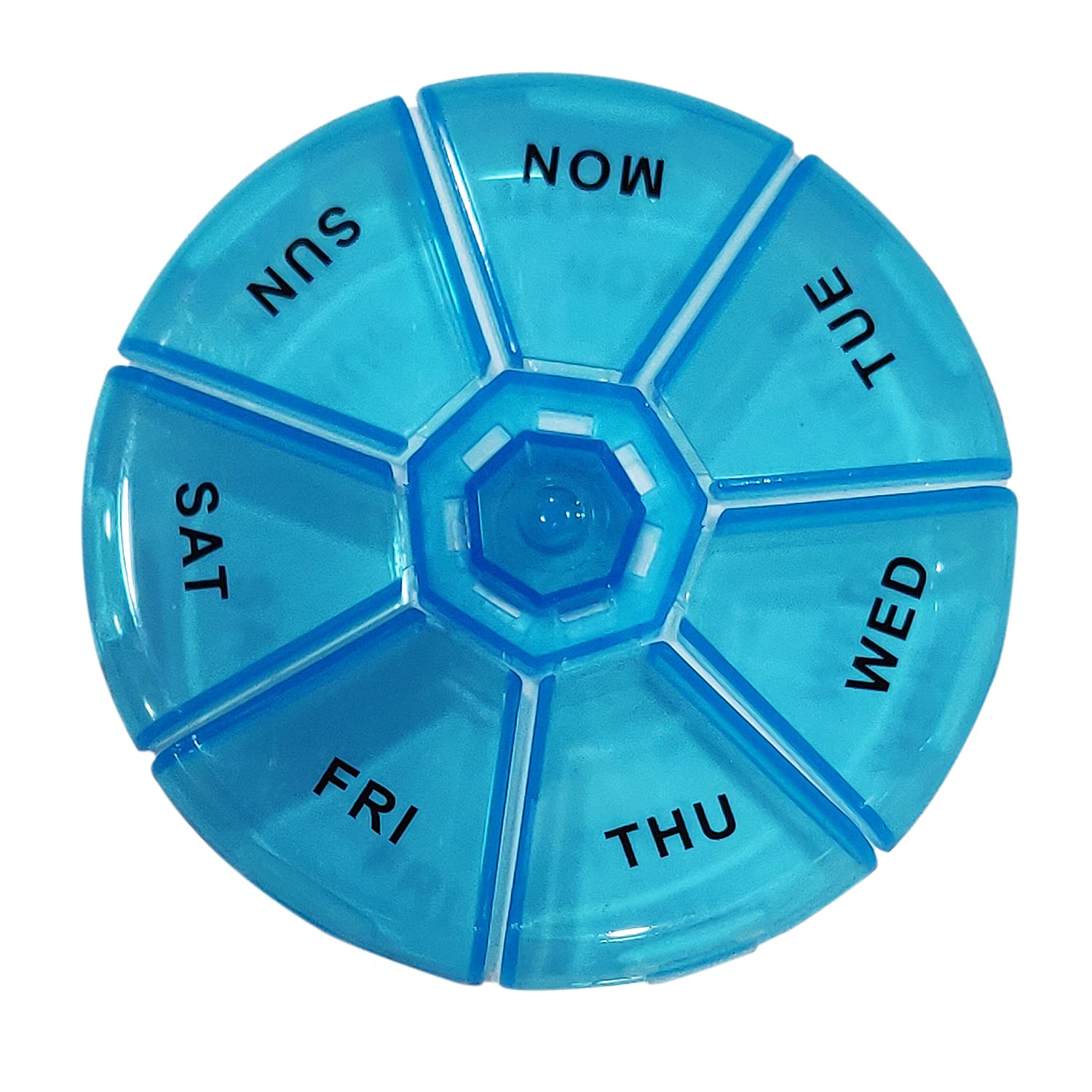 Aktive Life Round Portable Pill Medicine Organiser Reminder Storage Box for 7 Days