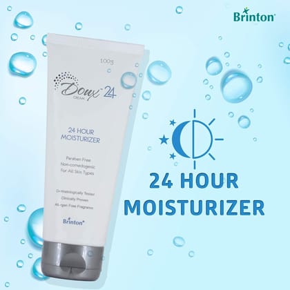 Brinton Doux 24 Cream | Quickly Hydrates & Soothens Skin | Allergen Free  (pack of 4)