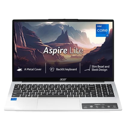 Acer Aspire Lite,12th Gen, Intel Core i7 12650H, Office 2024+M365 Basic, 16GB RAM, 512GB SSD, Full HD IPS, 15.6"/39.62 cm, Win 11 Home, Pure Silver, 1.7 KG, AL15-52H, Backlit KB, Thin & Light Laptop Acer Aspire Lite,12th Gen, Intel Core i7 12650H, Office Acer Aspire Lite,12th Gen, Intel Core i7 12650H, Office 2024+M365 Basic, 16GB RAM, 512GB SSD, Full HD IPS, 15.6"/39.62 cm, Win 11 Home, Pure Silver, 1.7 KG, AL15-52H, Backlit KB, Thin & Light Laptop Acer Aspire Lite,12th Gen, Intel Core i7 12650H, Office