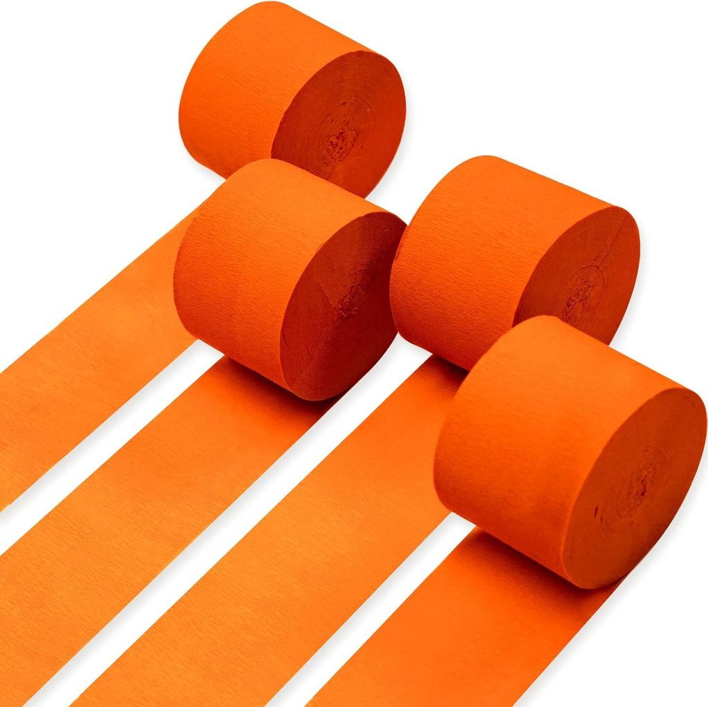 Crepe Streamers Orange - 4PC - Party and Festive Needs | Buy online on ZillyBuy