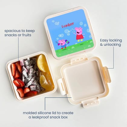 Custom Snack Box & Lunch Box for kids - Peppa Design-Snack Box