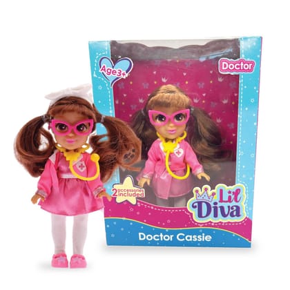 Li'l Diva Doctor-Cassie, 6 Inch Doll