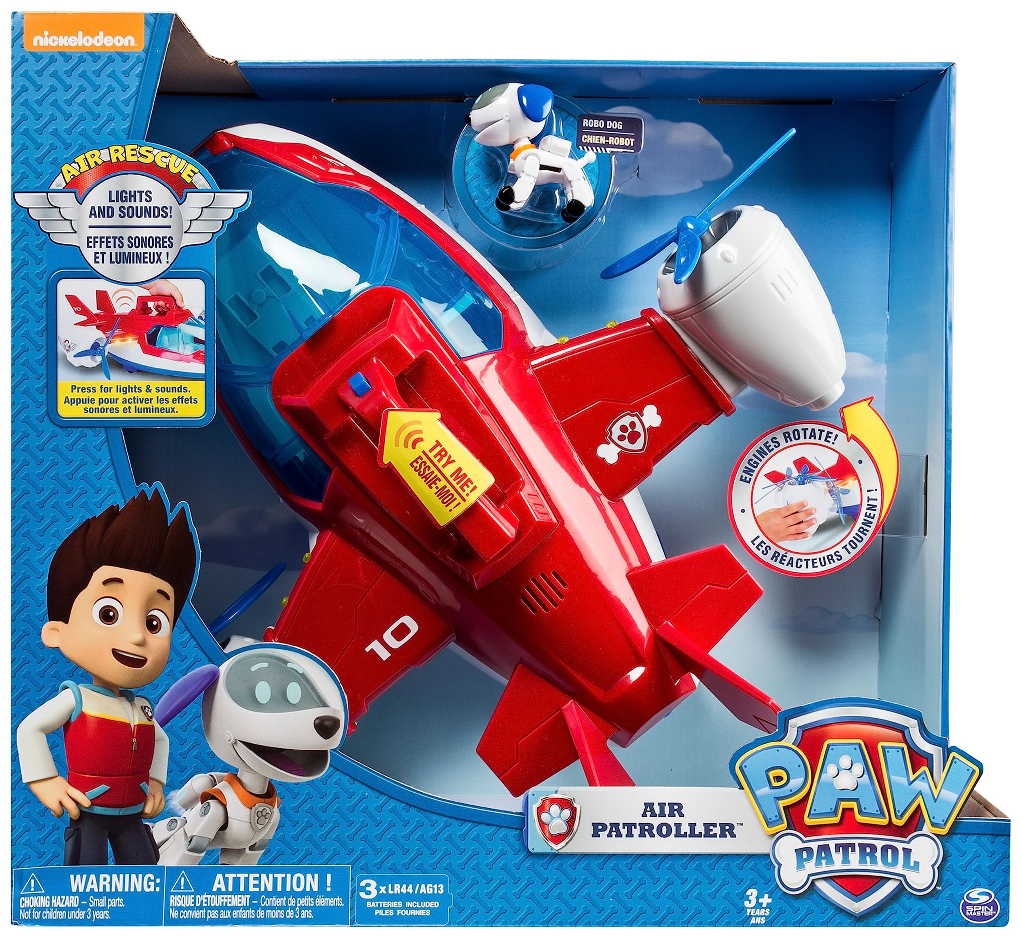 Paw Patrol Kids , Lights And Sounds Air Patroller Plane, Multicolor