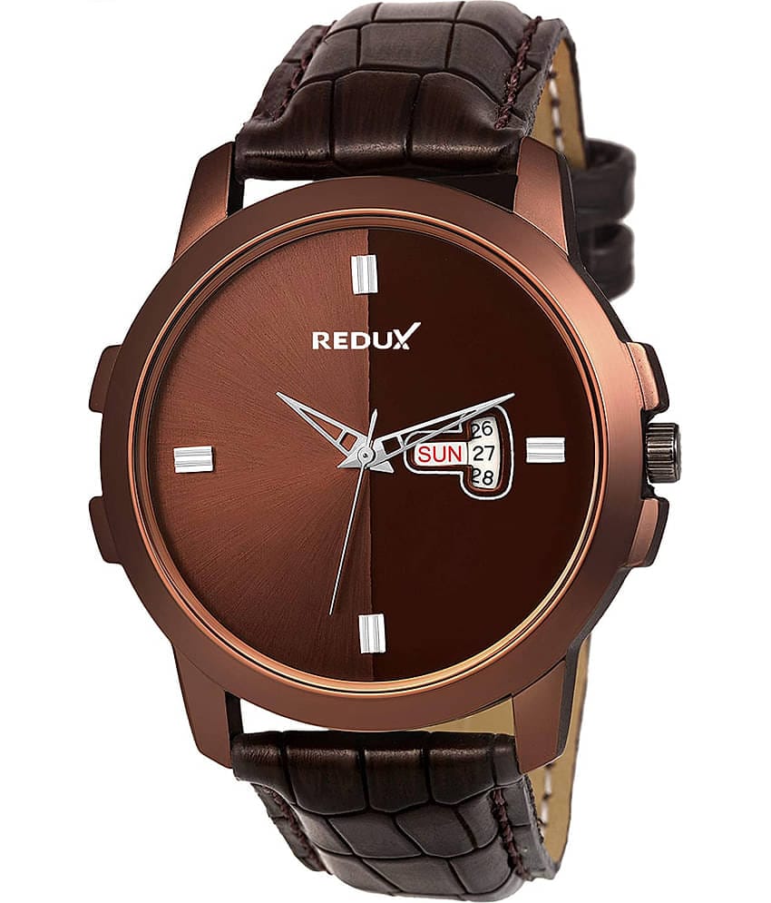 Redux - Brown Leather Analog Men's Watch