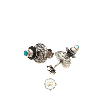 Heritage Gumbad Earring-Turquoise (Sky Blue)
