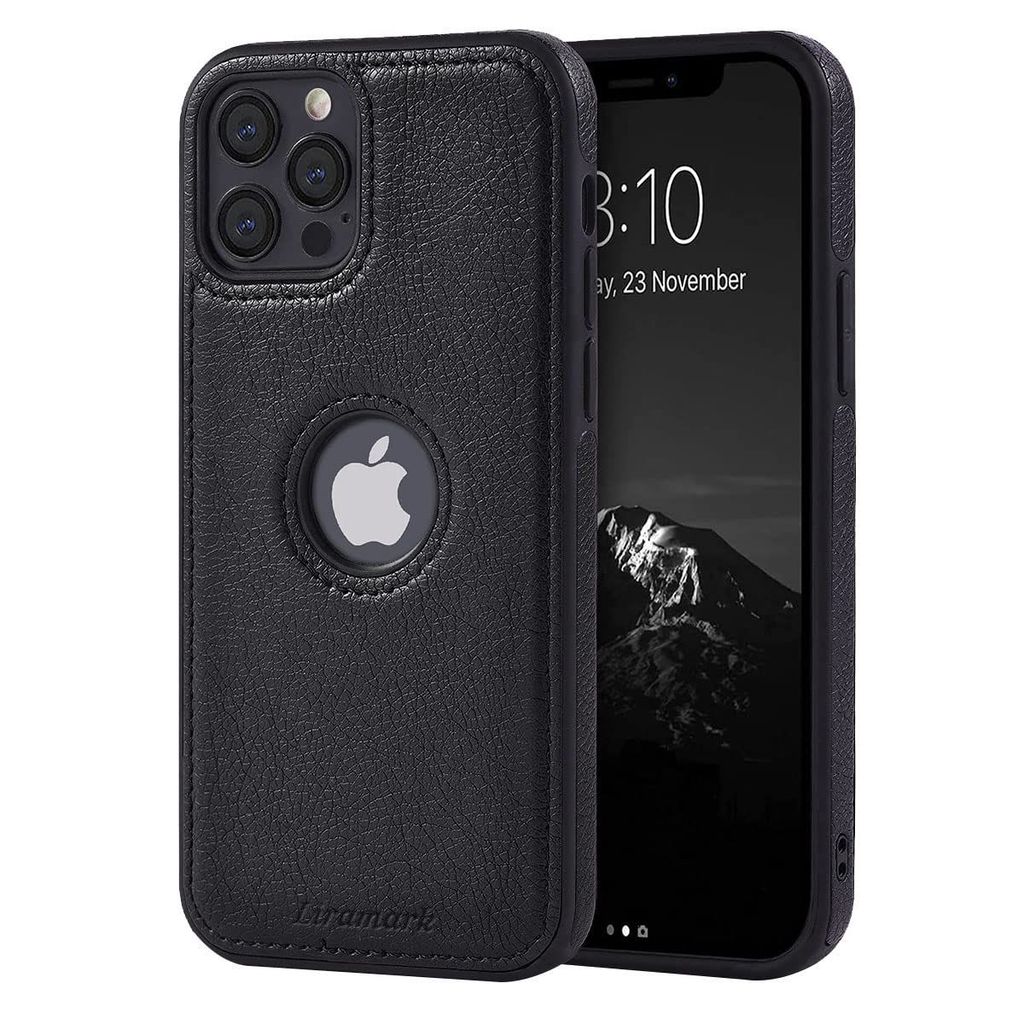 LIRAMARK PU Leather Flexible Back Cover Case Designed for iPhone 12