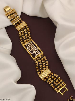 Exclusive Design Mahadev Latter Men’s Fashion Design GoldPleted Bracelet RB-049