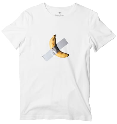 "Comedian" The Banana Taped To A Tee - Art T-shirt-36 - XS / White