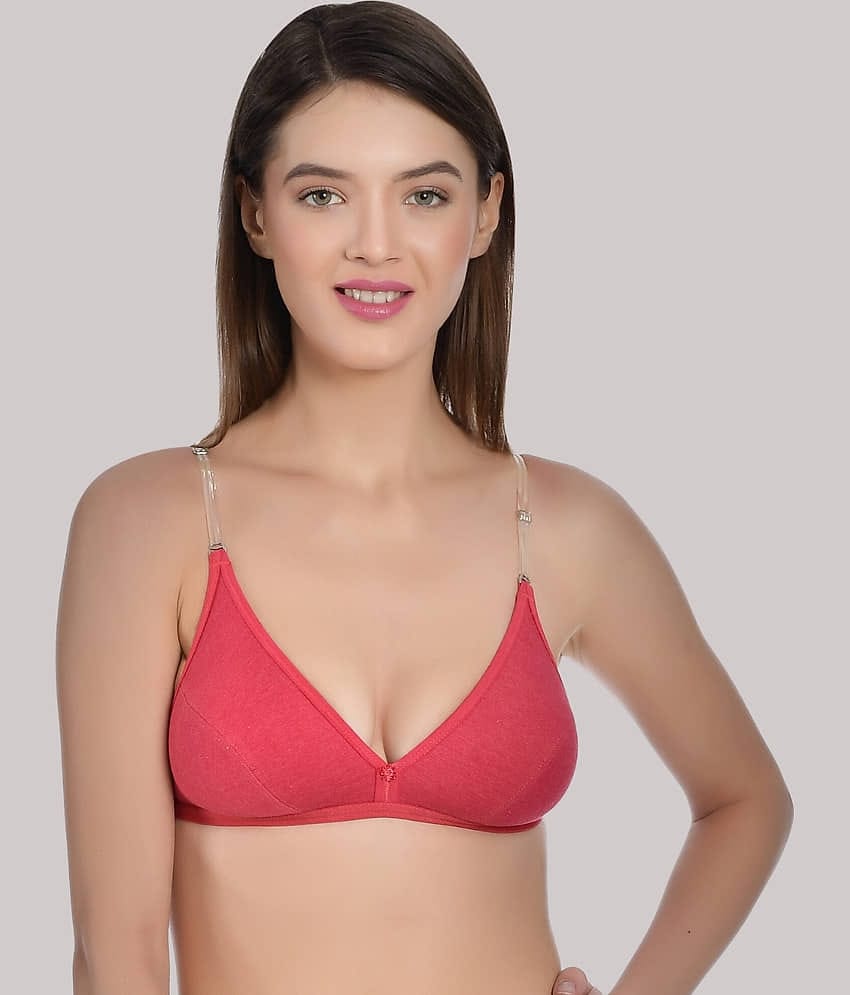 AIMLY Cotton Blend Non Padded Women's T-Shirt Bra ( Black )
