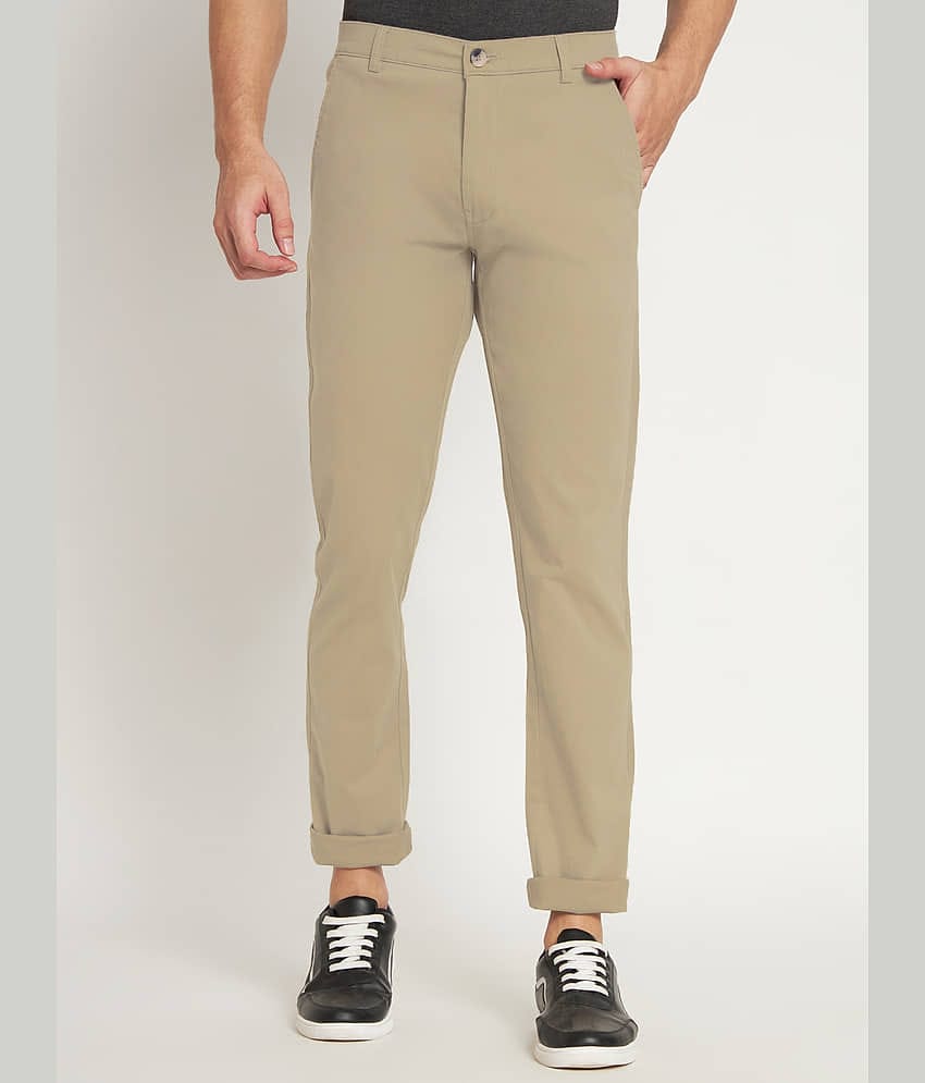 RAGZO Slim Flat Men's Chinos - Beige ( Pack of 1 )