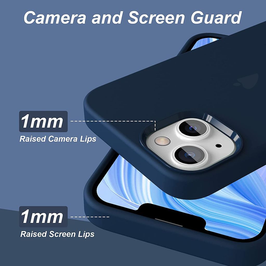 LIRAMARK Liquid Silicone Soft Back Cover Case for Apple iPhone 13 Mini (6.1 Inch)