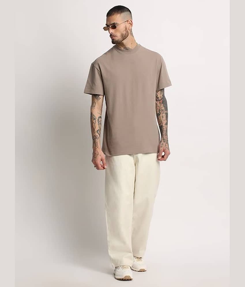 WOOMNY Flared Men's Jeans - Cream ( Pack of 1 )