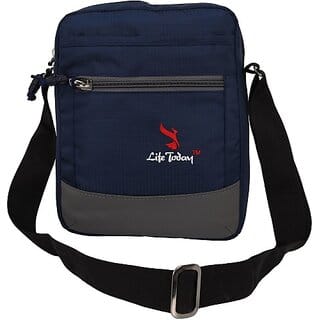 Life Today Blue Men  Women Sling Bag - Medium
