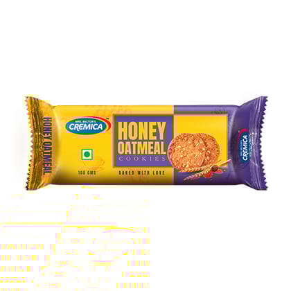 Cremica Honey Oatmeal Cookies - High In Protein & Dietary Fibre, 75 g