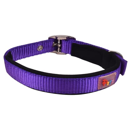 Petz Pure Nylon Padded Collar 3/4 inch Purple 20mm