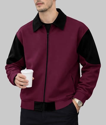 Eyebogler Polyester Men's Casual Jacket - Wine ( Pack of 1 )